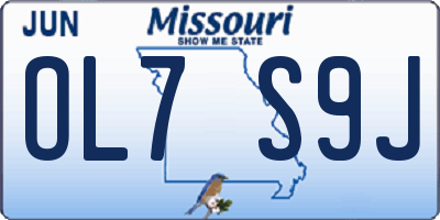 MO license plate OL7S9J