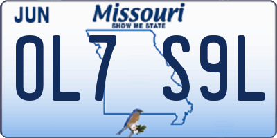 MO license plate OL7S9L
