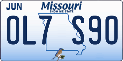 MO license plate OL7S9O