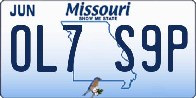 MO license plate OL7S9P
