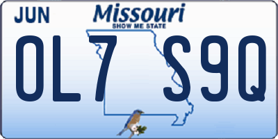 MO license plate OL7S9Q