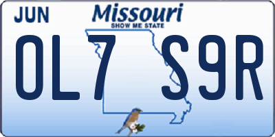 MO license plate OL7S9R