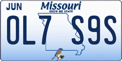 MO license plate OL7S9S