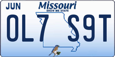 MO license plate OL7S9T