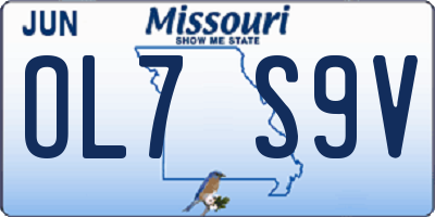 MO license plate OL7S9V