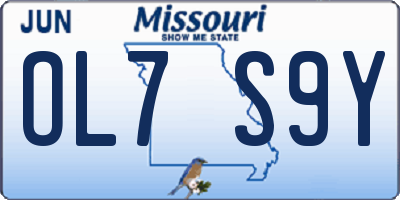 MO license plate OL7S9Y