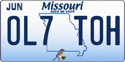 MO license plate OL7T0H