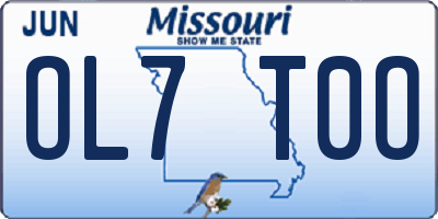 MO license plate OL7T0O