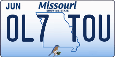 MO license plate OL7T0U