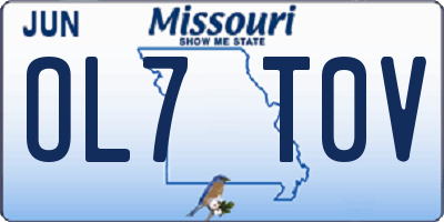 MO license plate OL7T0V