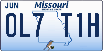 MO license plate OL7T1H