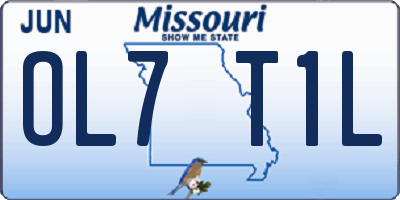 MO license plate OL7T1L