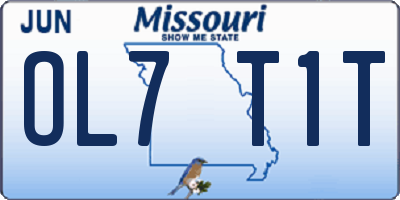 MO license plate OL7T1T