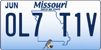 MO license plate OL7T1V