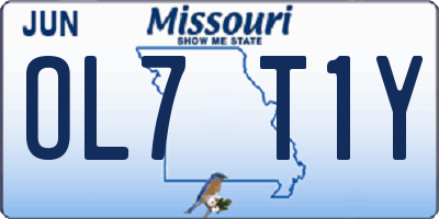 MO license plate OL7T1Y