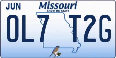 MO license plate OL7T2G