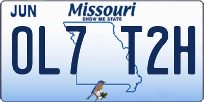 MO license plate OL7T2H
