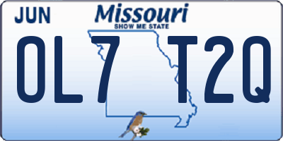 MO license plate OL7T2Q