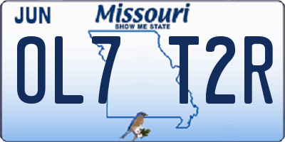 MO license plate OL7T2R