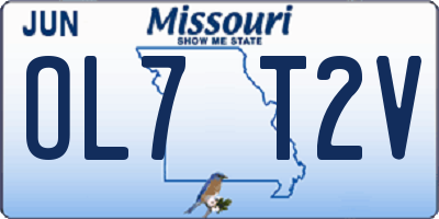 MO license plate OL7T2V