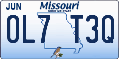 MO license plate OL7T3Q