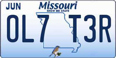MO license plate OL7T3R