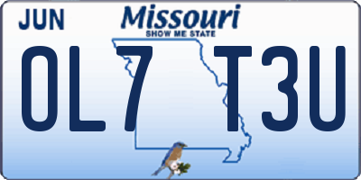 MO license plate OL7T3U