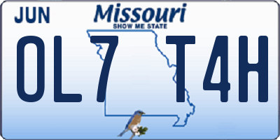 MO license plate OL7T4H