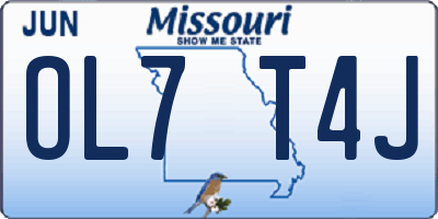 MO license plate OL7T4J