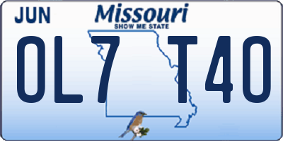 MO license plate OL7T4O