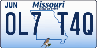 MO license plate OL7T4Q