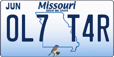 MO license plate OL7T4R