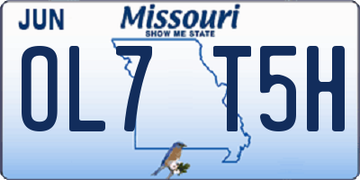 MO license plate OL7T5H