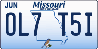 MO license plate OL7T5I