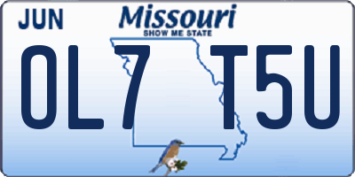 MO license plate OL7T5U