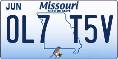 MO license plate OL7T5V