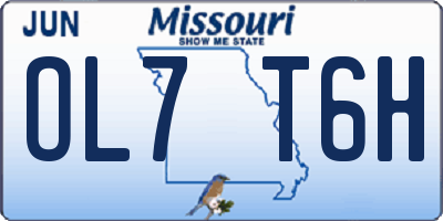 MO license plate OL7T6H
