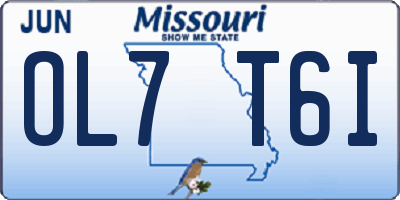 MO license plate OL7T6I