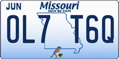 MO license plate OL7T6Q