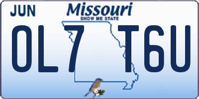 MO license plate OL7T6U
