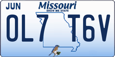 MO license plate OL7T6V