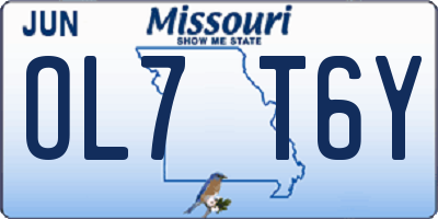 MO license plate OL7T6Y