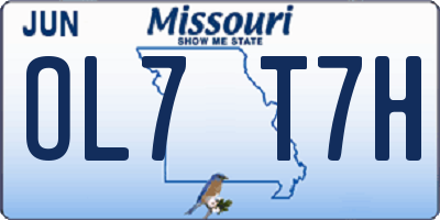 MO license plate OL7T7H