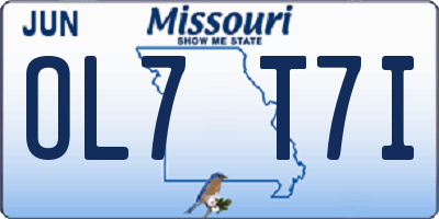 MO license plate OL7T7I