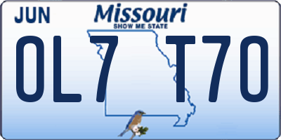 MO license plate OL7T7O