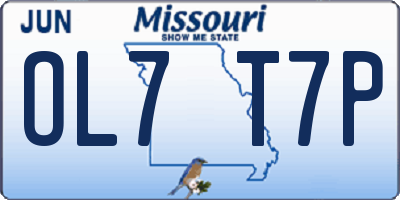 MO license plate OL7T7P