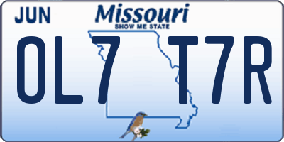 MO license plate OL7T7R