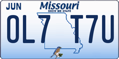 MO license plate OL7T7U