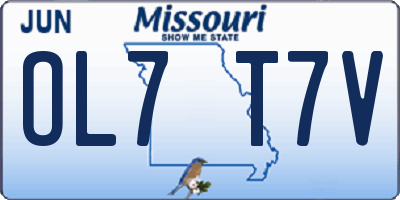 MO license plate OL7T7V