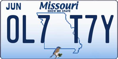 MO license plate OL7T7Y